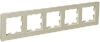 BRITE Рамка 5-мест. РУ-5-Бр беж. рифленый IEK
