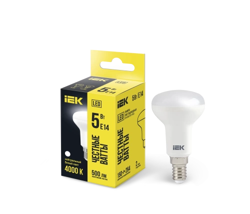 Лампа светодиодная ECO R50 рефлектор 5Вт 230В 4000К E14 IEK