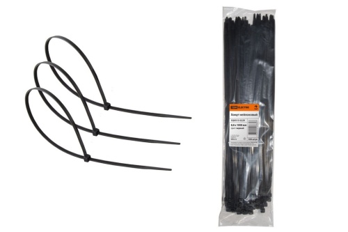 Хомут 8,8х1000мм нейлон (черный) (100шт) TDM Хомут 8,8х1000мм нейлон (черный) (100шт) TDM