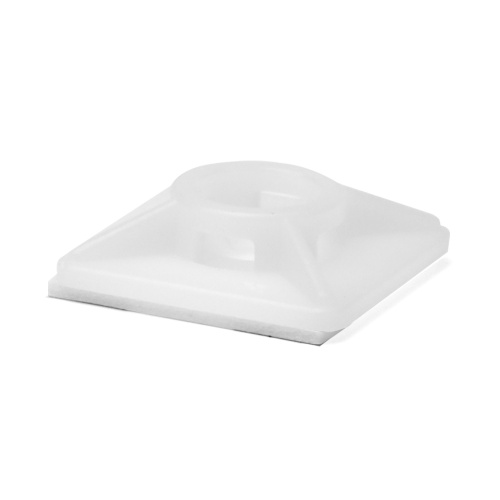 Монтажная база двойная самоклеящаяся 28x28 (спец.состав), белая для хомутов шириной до 4,8мм Монтажная база двойная самоклеящаяся 28x28 (спец.состав), белая для хомутов шириной до 4,8мм