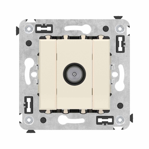 Розетка TV оконечная в стену, "Avanti", "Ванильная дымка"
