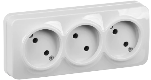 РС23-2-ХБ Розет. 3-ая без з/к о/у 10А GLORY белый IEK РС23-2-ХБ Розет. 3-ая без з/к о/у 10А GLORY белый IEK