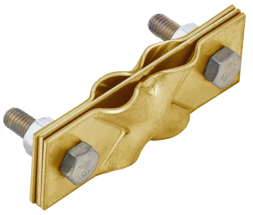 Зажим заземл. диаг. пол./прут.-пол./прут. латунь IEK