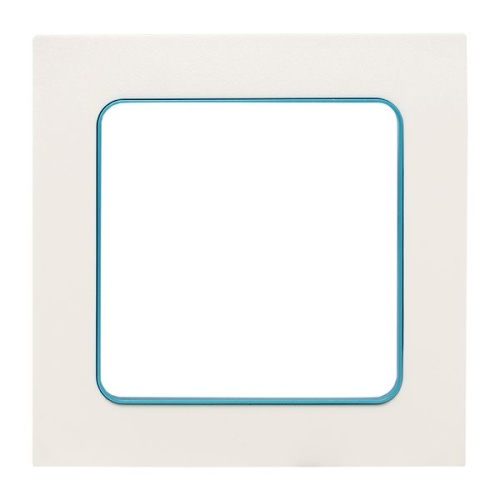 Стокгольм Рамка 1-местная белая с линией цвета синий EKF PROxima