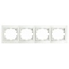 Рамка для розеток и выключателей Intro Plano 1-504-06 на 4 поста горизонтальная, СУ, перламутр