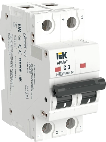 ARMAT Авт. выкл. M06N-DC 2P C 3А IEK ARMAT Авт. выкл. M06N-DC 2P C 3А IEK