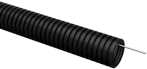 ELASTA Труба гофр. ПВХ d=32мм с зондом черная (25м) IEK