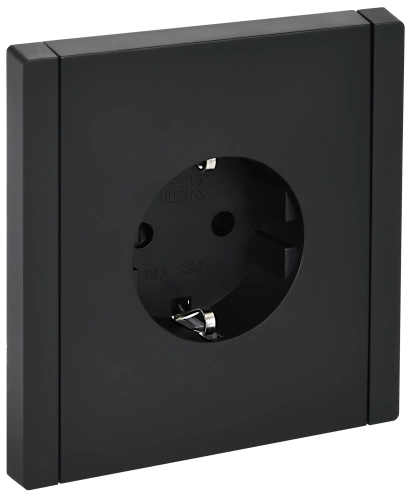 FORTE&PIANO Роз. с з/к з/ш б/к 16А FP113 чер. IEK FORTE&PIANO Роз. с з/к з/ш б/к 16А FP113 чер. IEK