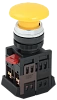 Кнопка AEА-22 "Грибок" желтый d22мм 1з+1р ИЭК