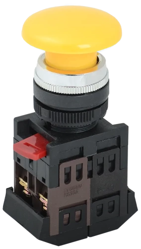 Кнопка AEА-22 "Грибок" желтый d22мм 1з+1р ИЭК Кнопка AEА-22 "Грибок" желтый d22мм 1з+1р ИЭК