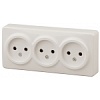 11-2207-02 Эл/ус ЭРА Розетка 3х2P, 16A-250В, IP20, ОУ, Эра Эксперт, сл.кость