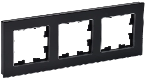 BRITE Рамка 3-мест. РУ-3-2-БрЧ стекло черн. IEK BRITE Рамка 3-мест. РУ-3-2-БрЧ стекло черн. IEK