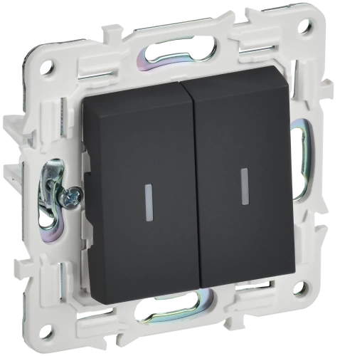 SKANDY Выключ. 2-кл. с инд. 10А SK-V09G граф. IEK