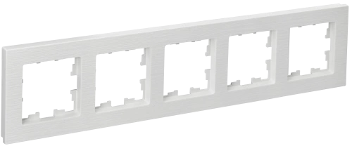 BRITE Рамка 5-мест. РУ-5-Бр бел. рифленый IEK