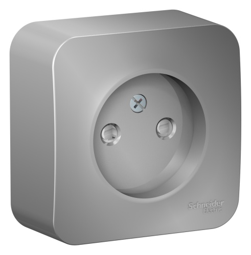 BLANCA О/У РОЗЕТКА без заземл. со шторк. ИЗОЛ.ПЛ., 16А, 250В, АЛЮМИНИЙ BLANCA О/У РОЗЕТКА без заземл. со шторк. ИЗОЛ.ПЛ., 16А, 250В, АЛЮМИНИЙ