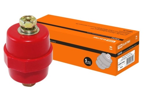 Изолятор SM25 силовой Н25хD27хМ6мм с болтом TDM Изолятор SM25 силовой Н25хD27хМ6мм с болтом TDM