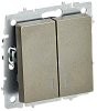 BRITE Выключ. 2-кл. с инд. отел. 10А ВС10-2-9-БрШ шамп. IEK