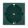 Розетка с з/к, со шторками(зеленый) LK45 ( для выделения "чиcтого питания сети")