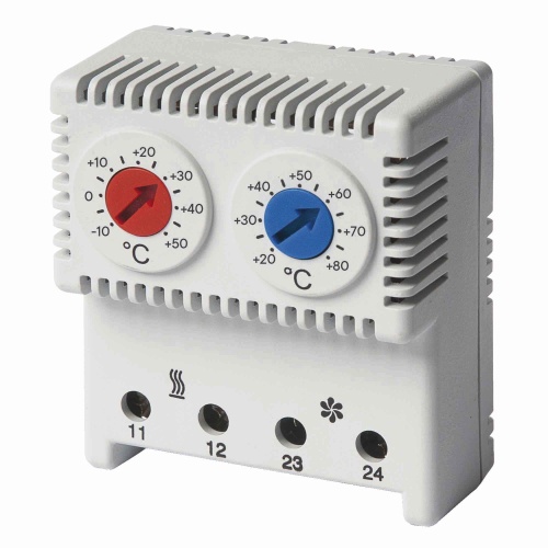 Сдвоенный термостат, диапазон температур для NC контакта: 10-50°C; для (упак. 1 шт)