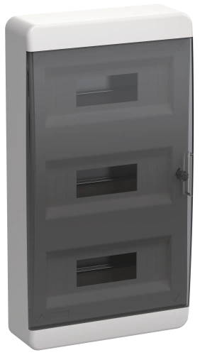 TEKFOR Корпус пласт. ЩРН-П-36 IP41 черн. прозр. дверь IEK