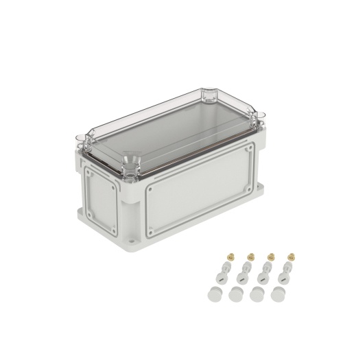 Корпус IP67,300х150х160 (выс.крышки 35),стнк.выбв.флнц.,прозр.крыш. (упак. 1 шт)