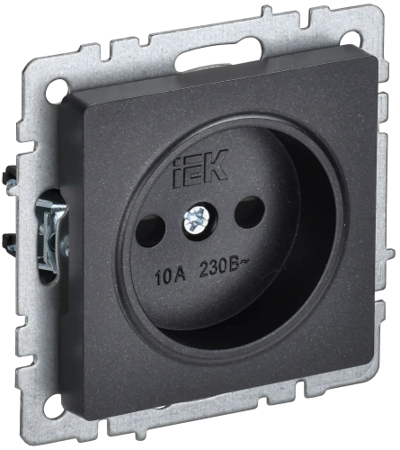 BRITE Роз. без з/к с з/ш 10А РСш10-2-БрЧ черн. IEK BRITE Роз. без з/к с з/ш 10А РСш10-2-БрЧ черн. IEK