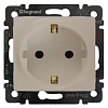 Valena LIFE.Силовая розетка 2К+З 16А 250В с лицевой панелью.Безвинтовые зажимы.Слоновая кость