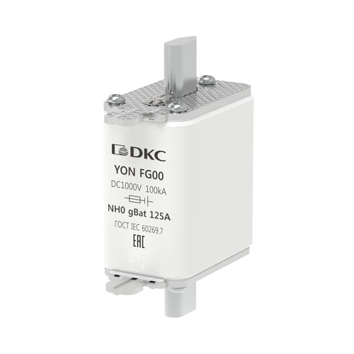 Предохранитель YON ножевого типа FG00 125А  NH0 характеристика gBat