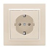 Розетка 1-мест. СП с/з 16А бежевый с защ. штор. Минск EKF