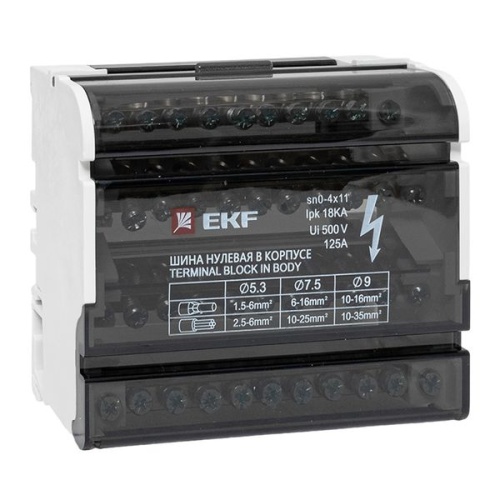 Шина нулевая в корпусе (4х11) EKF PROxima