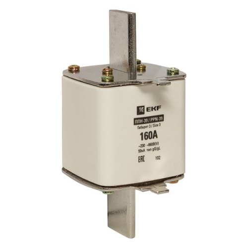 Плавкая вставка ППН-39 630/160А габарит 3 EKF