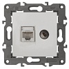 14-3110-01 Эл/ус ЭРА Розетка RJ45+TV, IP20, белый