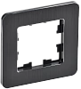 BRITE Рамка 1-мест. РУ-1-1-Бр металл черн. RE AL IEK