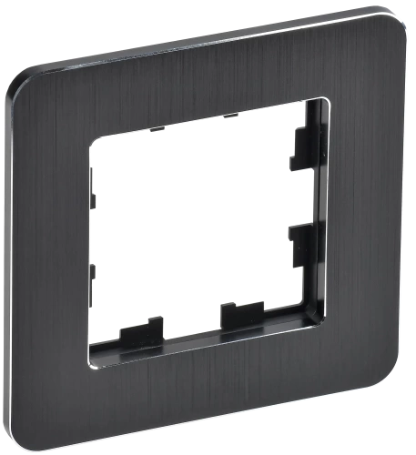 BRITE Рамка 1-мест. РУ-1-1-Бр металл черн. RE AL IEK