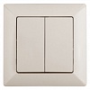 Выключатель Intro Solo 4-104-02 двухклавишный 10А-250В, IP20, СУ, слоновая кость