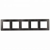 12-5105-12  Рамка для розеток и выключателей ЭРА Серия 12 12-5105-12 на 5 постов, Сатин, графит