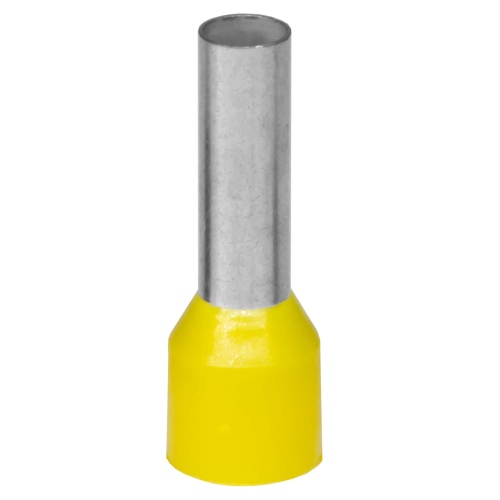 Наконечник-гильза с изол. фланцем для жилы сечением 25кв.мм, длина контактной части 16мм, желтый Наконечник-гильза с изол. фланцем для жилы сечением 25кв.мм, длина контактной части 16мм, желтый