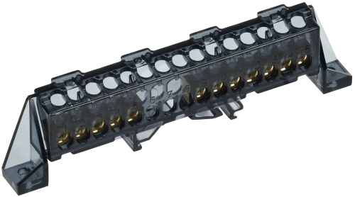 TEKFOR Шина N "ноль" в комб. изол. "Стойка" 6х9-5+7-Ч IEK