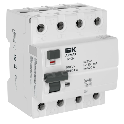 ARMAT ВДТ R10N 4P 25А 100мА тип B IEK ARMAT ВДТ R10N 4P 25А 100мА тип B IEK