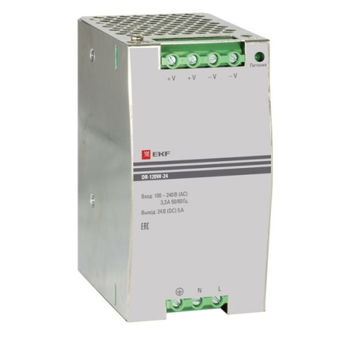 Блок питания 24В DR-120W-24 EKF PROxima Блок питания 24В DR-120W-24 EKF PROxima