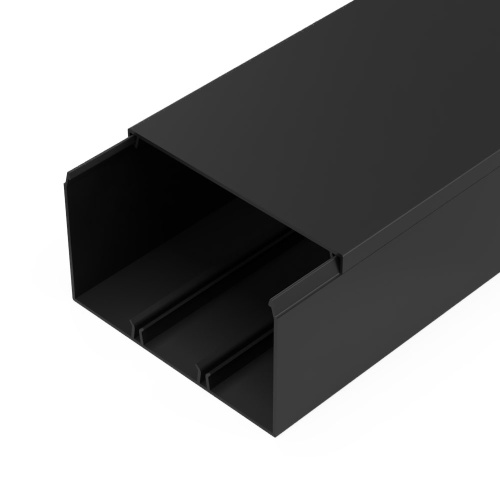 Кабель-канал черный 2-й замок в п/э 100х60 мм (8 м/уп) Промрукав Кабель-канал черный 2-й замок в п/э 100х60 мм (8 м/уп) Промрукав