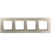 Рамка для розеток и выключателей ЭРА Elegance 14-5014-04 Classic, на 4 поста, шампань