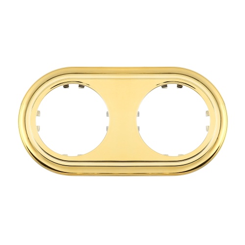 Рамка 2-постовая круглая (золото) Vintage-Classic