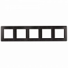 12-5105-05  Рамка для розеток и выключателей ЭРА Серия 12 12-5105-05 на 5 постов, Сатин, антрацит