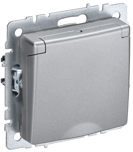 BRITE Роз. с з/к/ш с кр. 16А IP20 РСбш10-3-БрА алюм. IEK BRITE Роз. с з/к/ш с кр. 16А IP20 РСбш10-3-БрА алюм. IEK