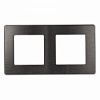 12-5102-12  Рамка для розеток и выключателей ЭРА Серия 12 12-5102-12 на 2 поста, Сатин, графит
