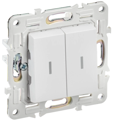 SKANDY Выключ. 2-кл. с инд. 10А SK-V09W арк. бел. IEK