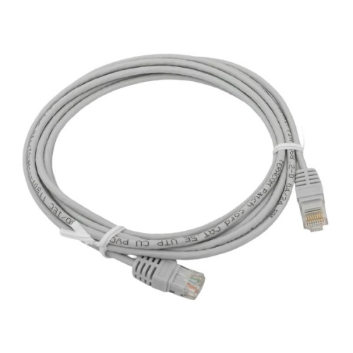 Патч-корд TERACOM Cat.5E (1Гбит/с) неэкранированный UTP оболочка PVC серый (3м)