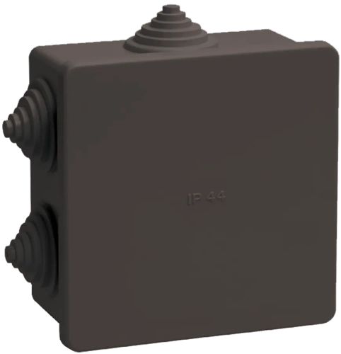 Коробка расп. КМ41235 85х85х40мм IP44 6 вв. черная IEK
