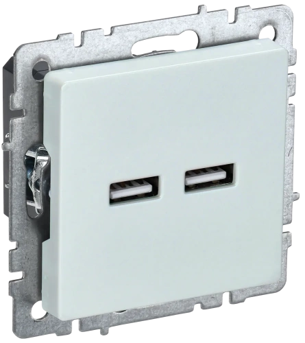 BRITE Роз. USB A+A 3,1А РЮ10-1-БрЖ жемч. IEK BRITE Роз. USB A+A 3,1А РЮ10-1-БрЖ жемч. IEK